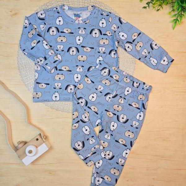 Pijama Infantil Menino Longo Pele de Pêssego - Dog