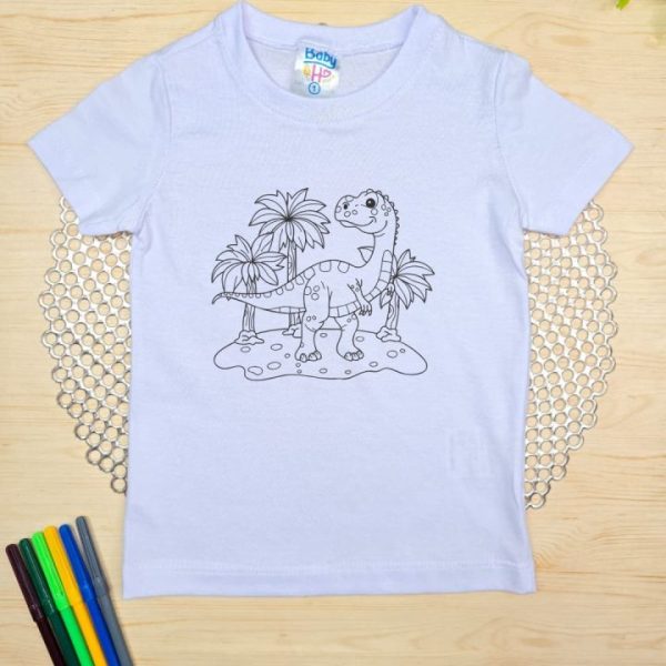Camiseta Curta Infantil Mágica - Dinossauro