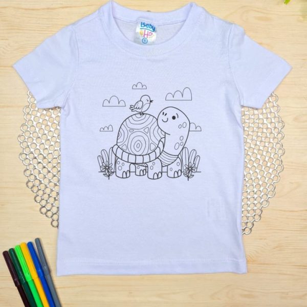 Camiseta Curta Infantil Mágica - Tartaruga