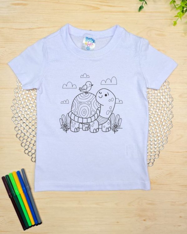 Camiseta Manga Curta Infantil Mágica - Tartaruga