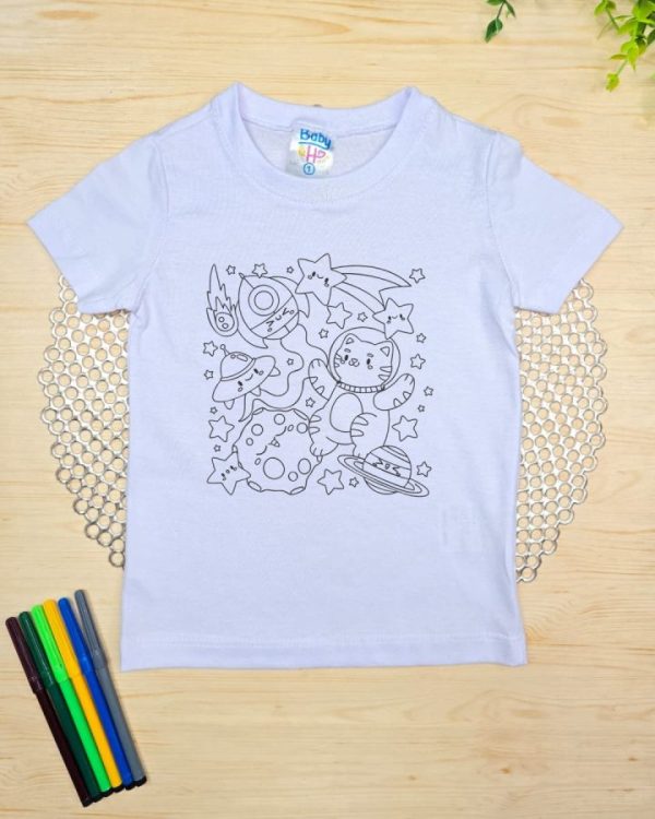 Camiseta Infantil Manga Curta Mágica - Universo