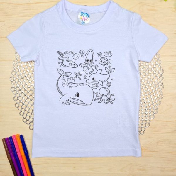 Camiseta Curta Infantil Mágica - Fundo do Mar