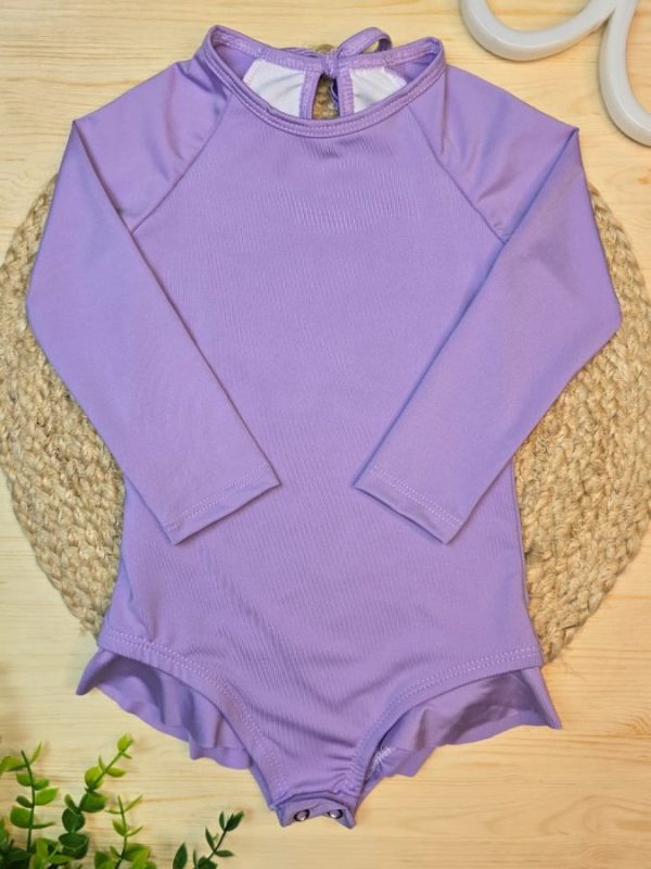 Maiô praia proteção UV 50+ Lilás