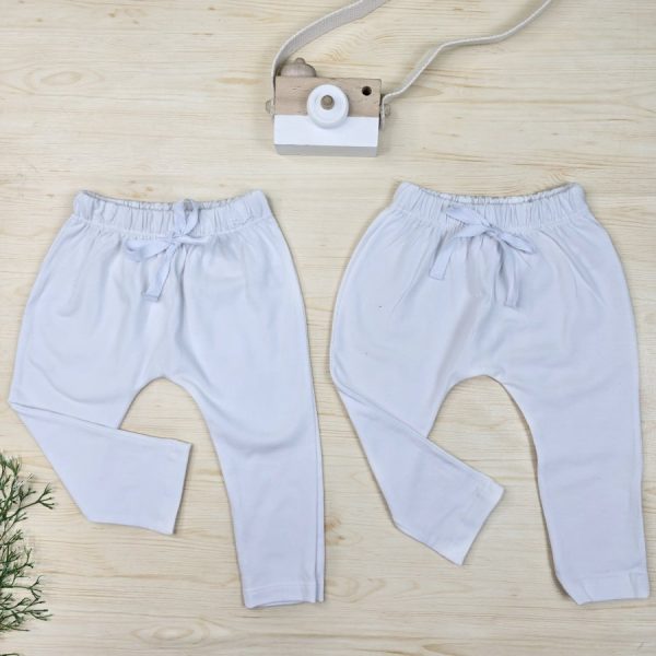 Kit 2 Calças em Cotton para Bebê – Branca