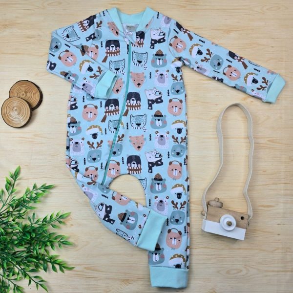 Macacão Bebê Grande Menino Molecotton Ursinho-Azul