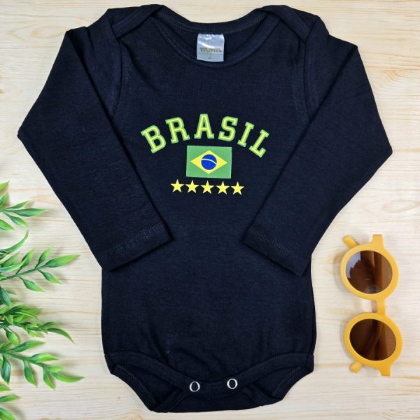 Body Para Bebê Manga Longa-Brasil
