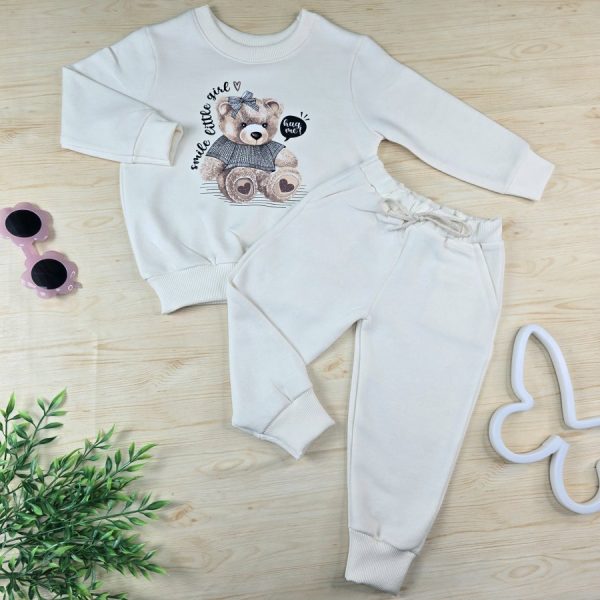 Conjunto Moletom Infantil Menina Off - Ursinha