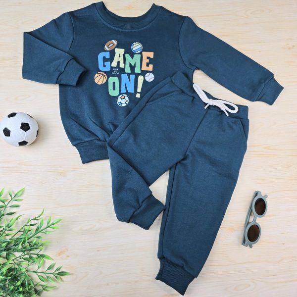 Conjunto Moletom Infantil Menino Verde Escuro- Game