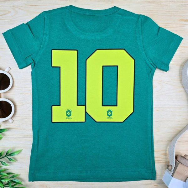 Camiseta Curta Infantil 100% Algodão - Camisa 10