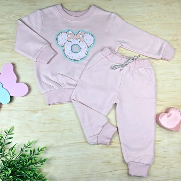 Conjunto Moletom Infantil Menina Rosa-Donuts