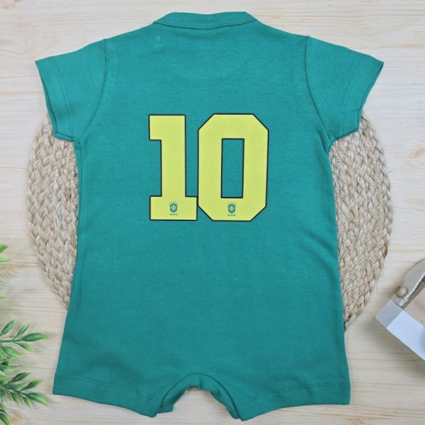 Macacão Bebê Manga Curta Algodão – Camisa 10
