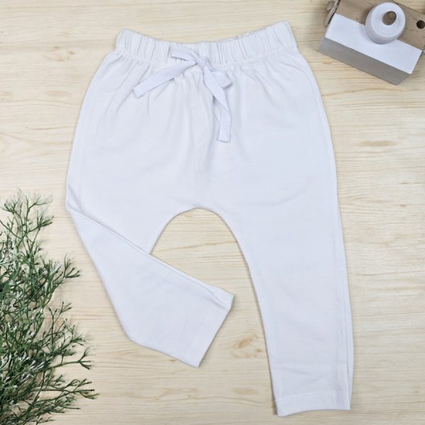 Calça em Cotton para Bebê – Branca