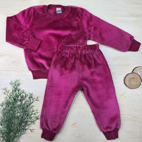 Conjunto Fleece Pijama Infantil Menina Pink - Colméia