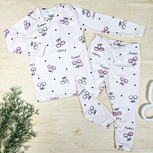 Conjunto Infantil Térmico Estampado Off - Cerejas