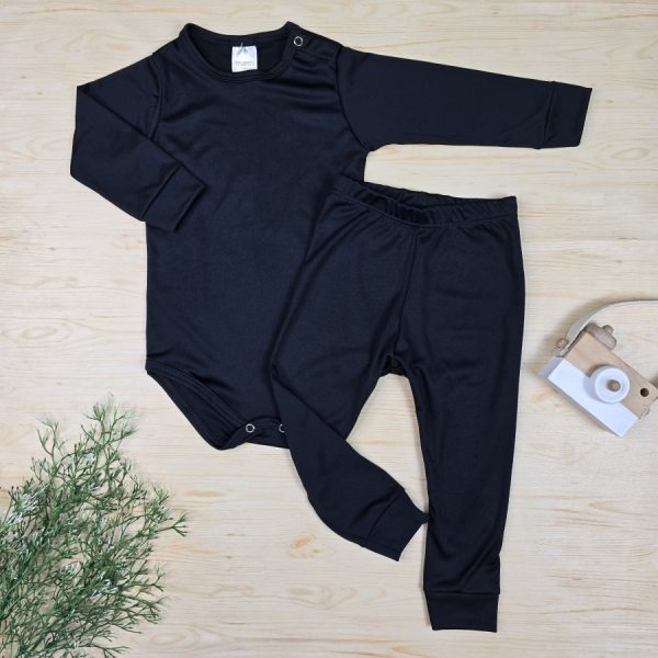 Conjunto Térmico Body/Calça (Botão) - Preto