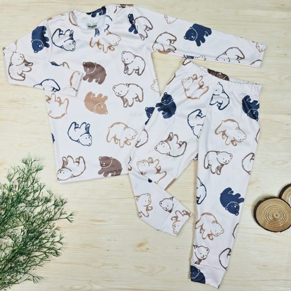 Conjunto Infantil Térmico Estampado Bege - Urso