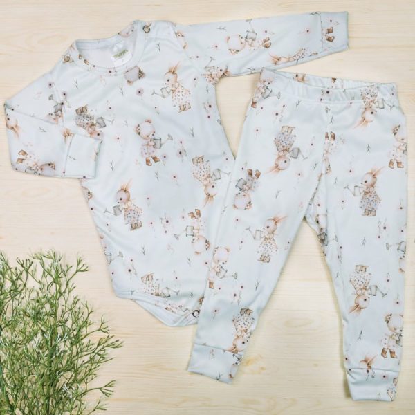 Conjunto Térmico Bebê Menina – Verde  Claro Camponesas