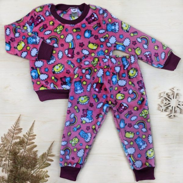 Conjunto Fleece Pijama Infantil Menina Rosa - Ursinhos