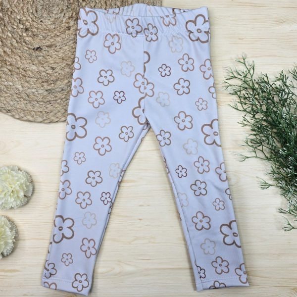 Legging Infantil Menina Térmica Off - Florzinhas