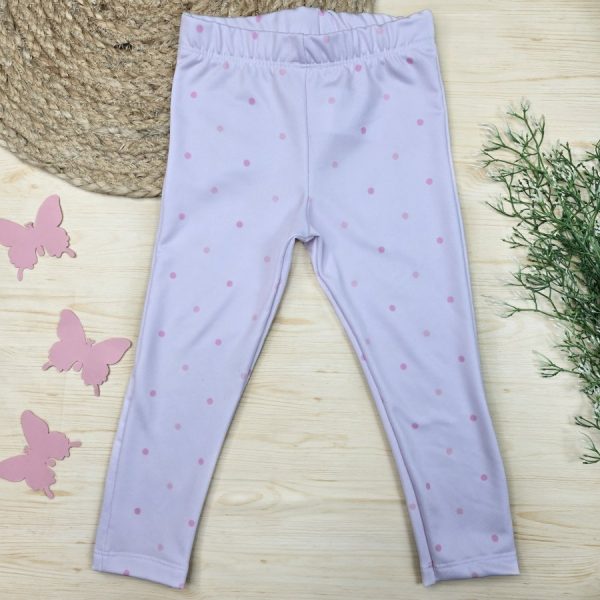 Legging Infantil Menina Térmica - Poá Rosa